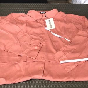 Missguided utility shirt dress. Terracota